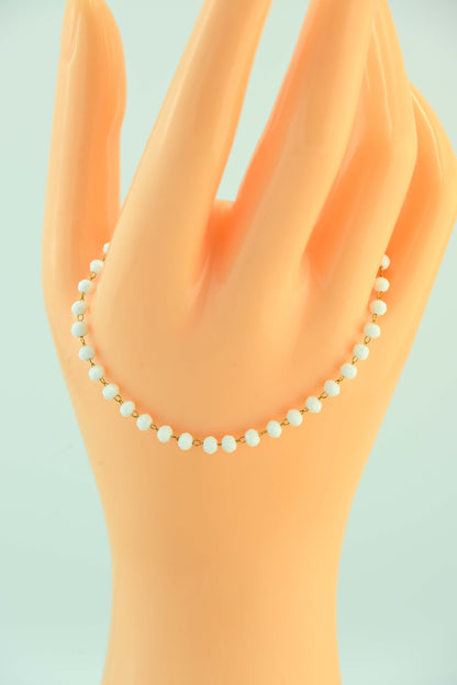 Delikatna bransoletka z drobnych koralików – ręcznie robiona biżuteria handmade – bellamaga