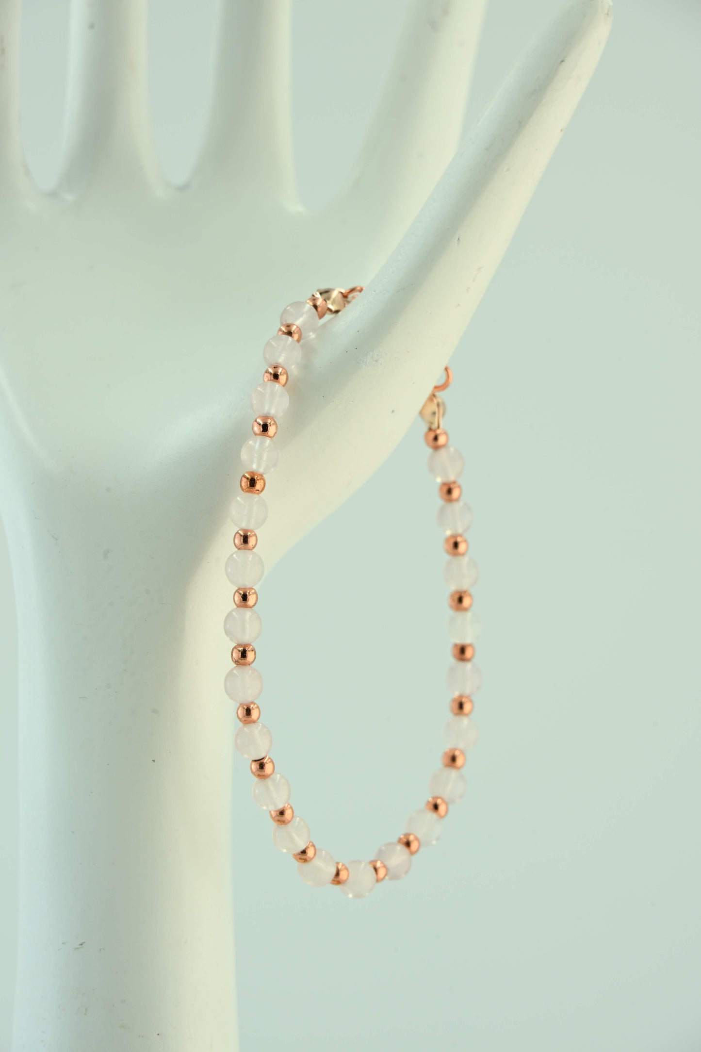 Bransoletka z kamieniem księżycowym – 3 warianty kulek: złote, miedziane, srebrne – bellamaga handmade