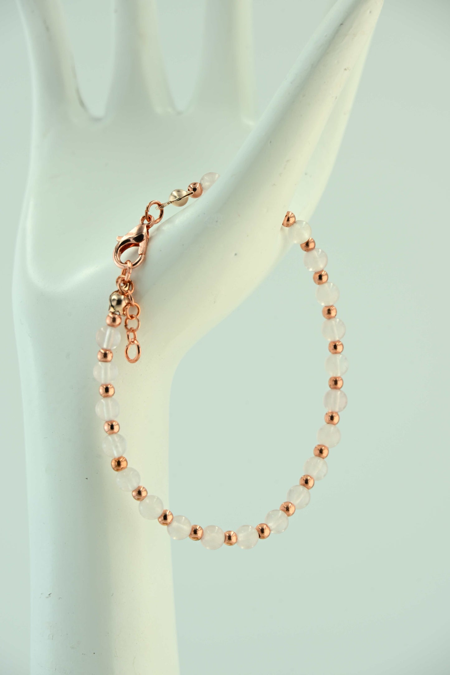 Bransoletka z kamieniem księżycowym – 3 warianty kulek: złote, miedziane, srebrne – bellamaga handmade