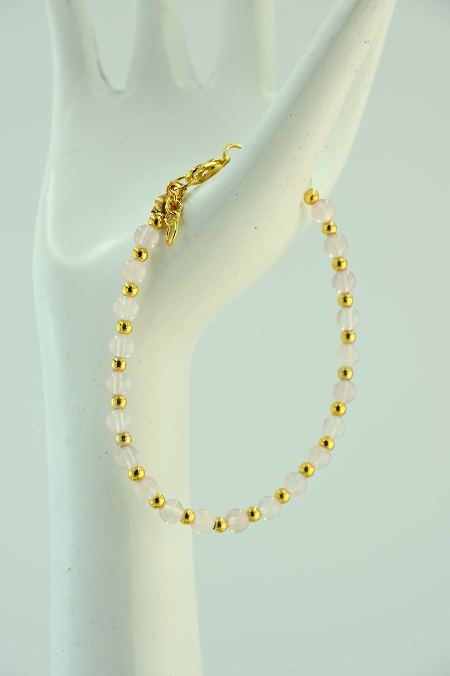 Bransoletka z kamieniem księżycowym – 3 warianty kulek: złote, miedziane, srebrne – bellamaga handmade