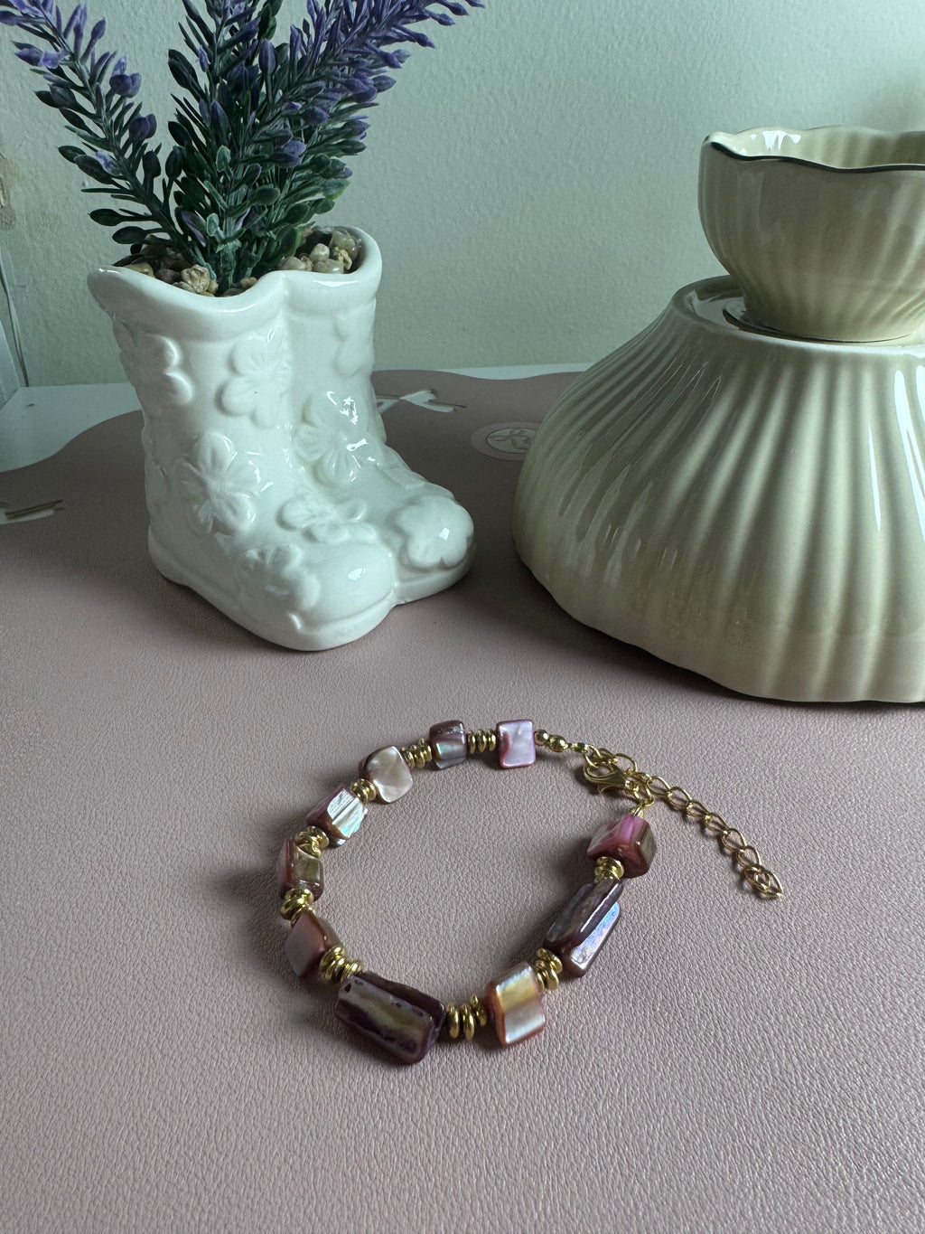 Bransoletka Velvet Pearl – Soft Pink