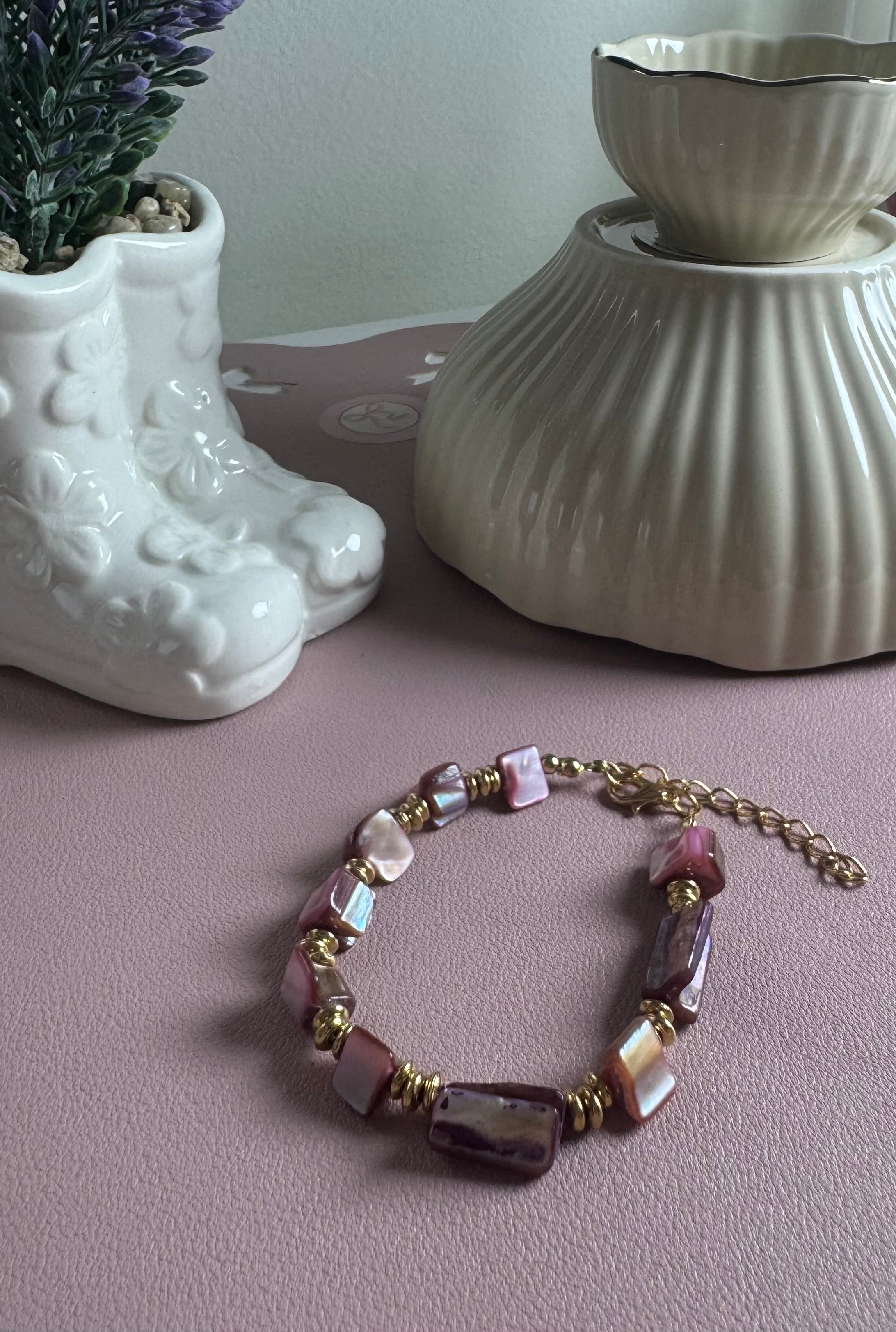 Bransoletka Velvet Pearl – Soft Pink