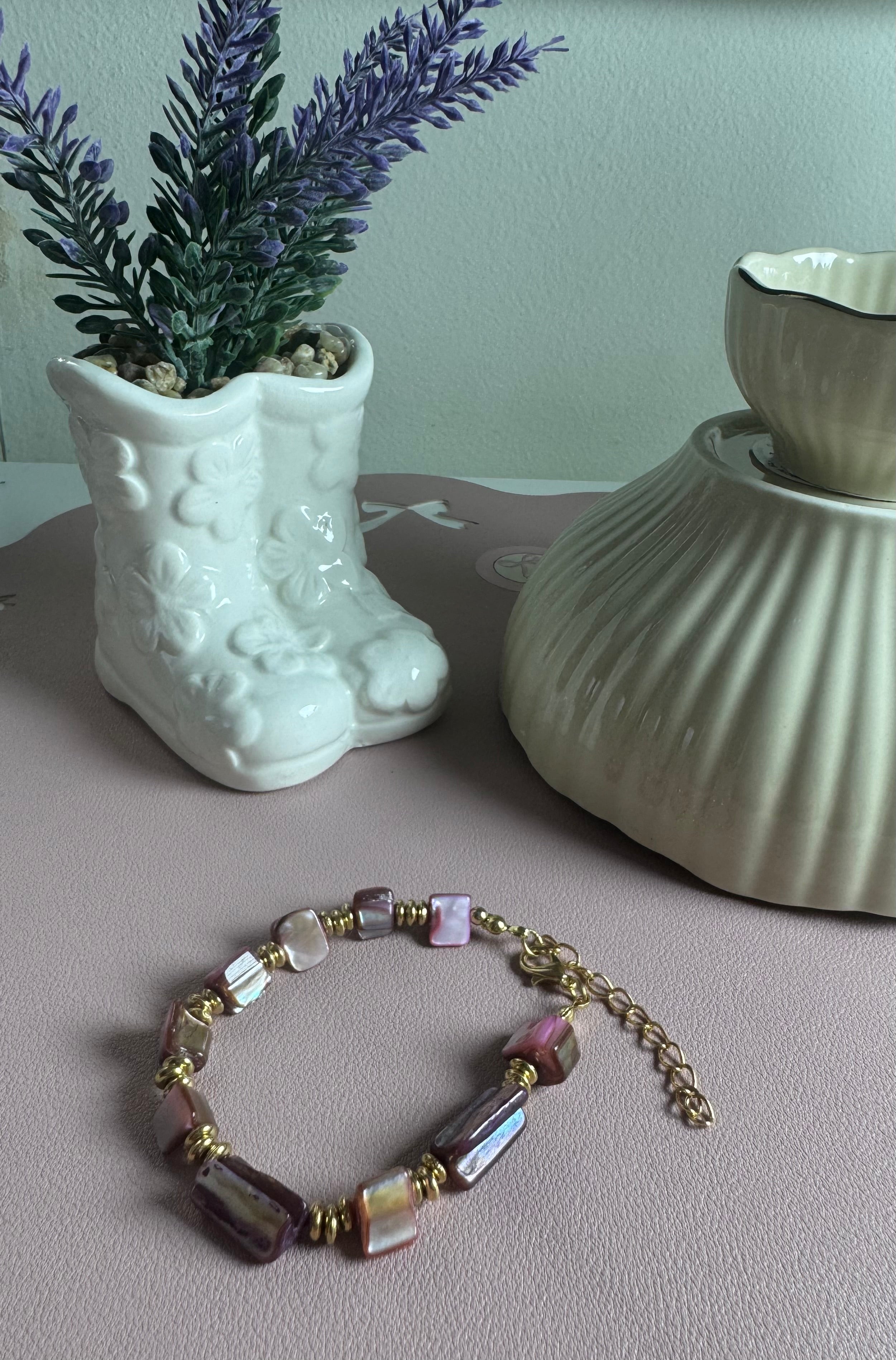 Bransoletka Velvet Pearl – Soft Pink