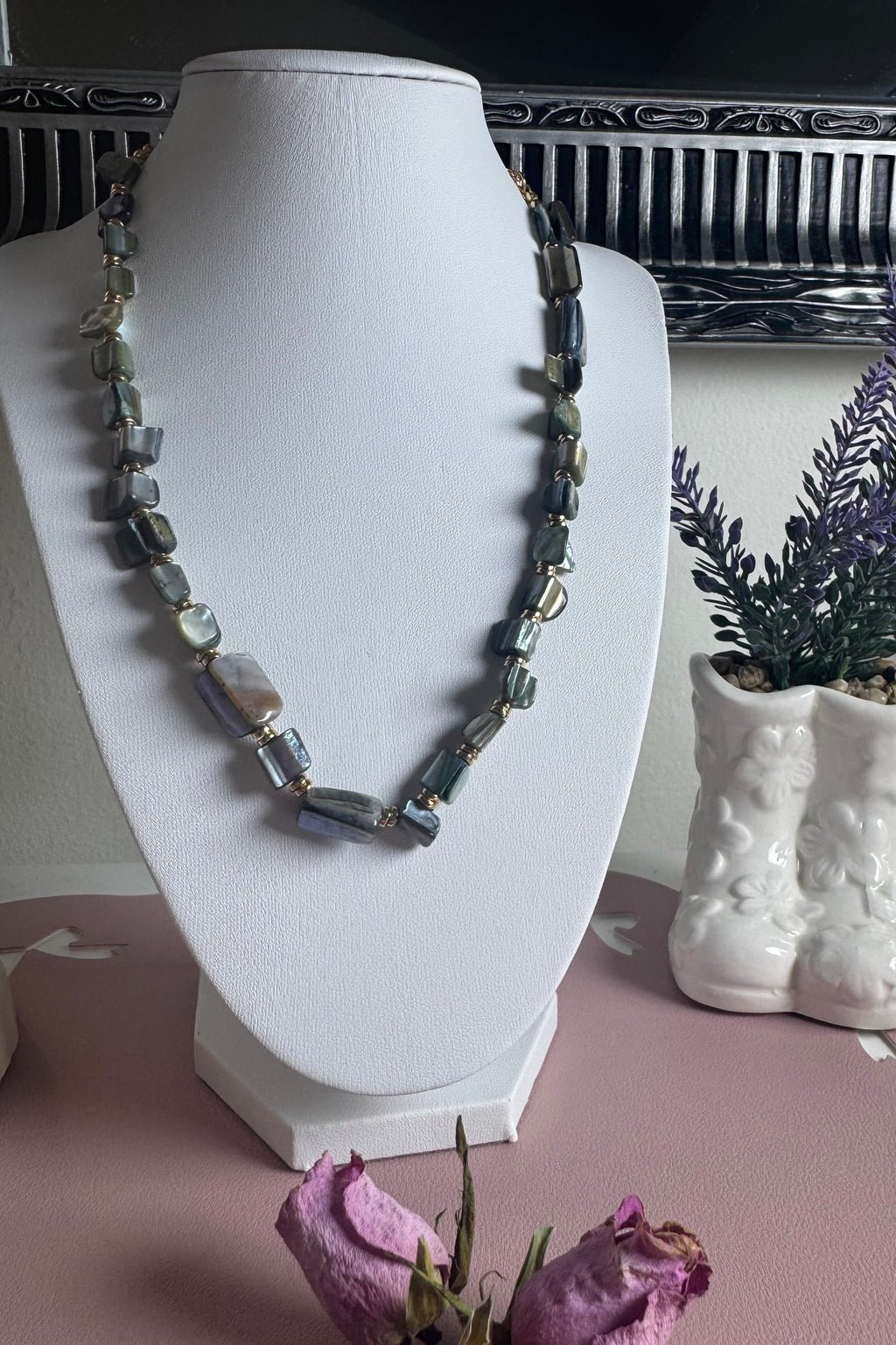 Naszyjnik Velvet Pearl – Ocean Moss