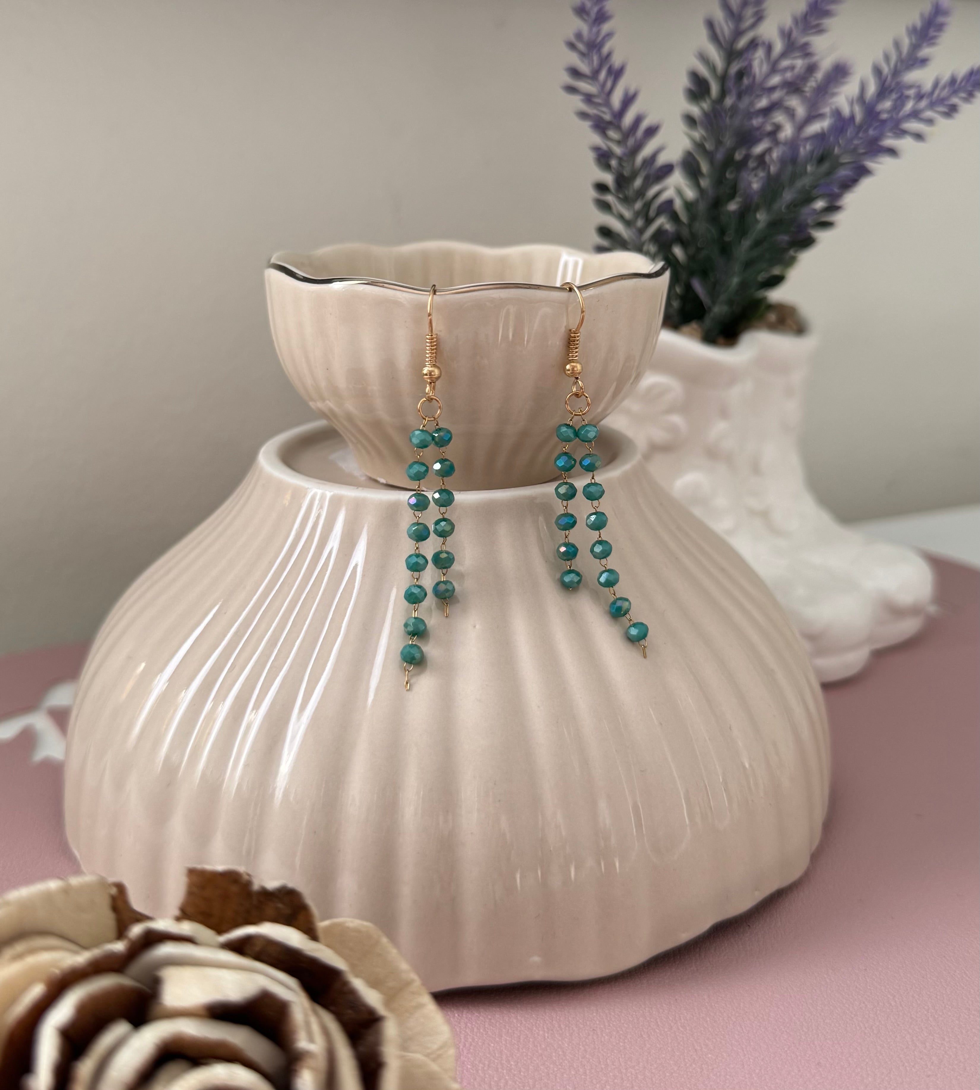 Kolczyki Luna – Emerald Glow