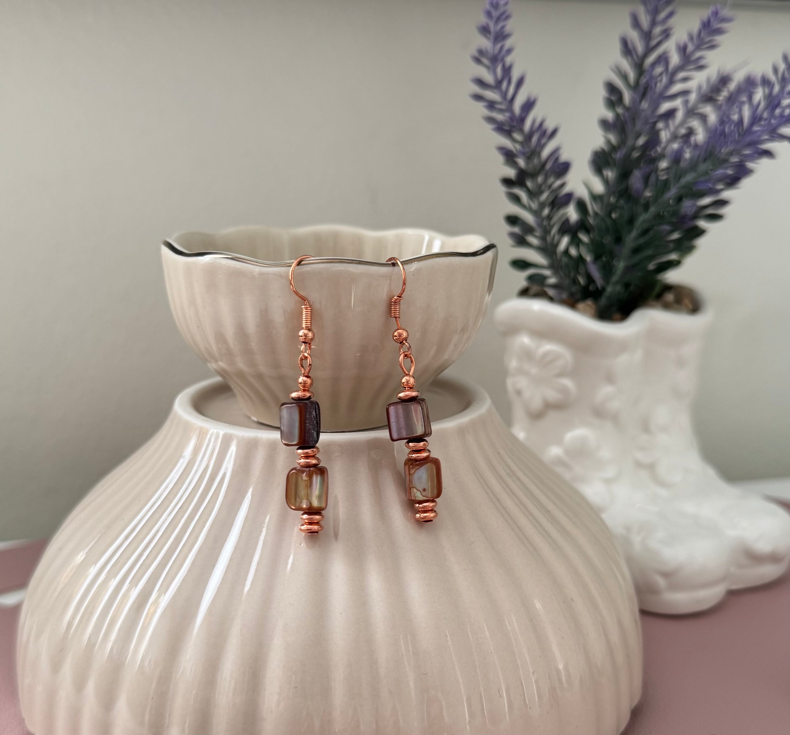 Kolczyki Velvet Pearl – Copper Drop