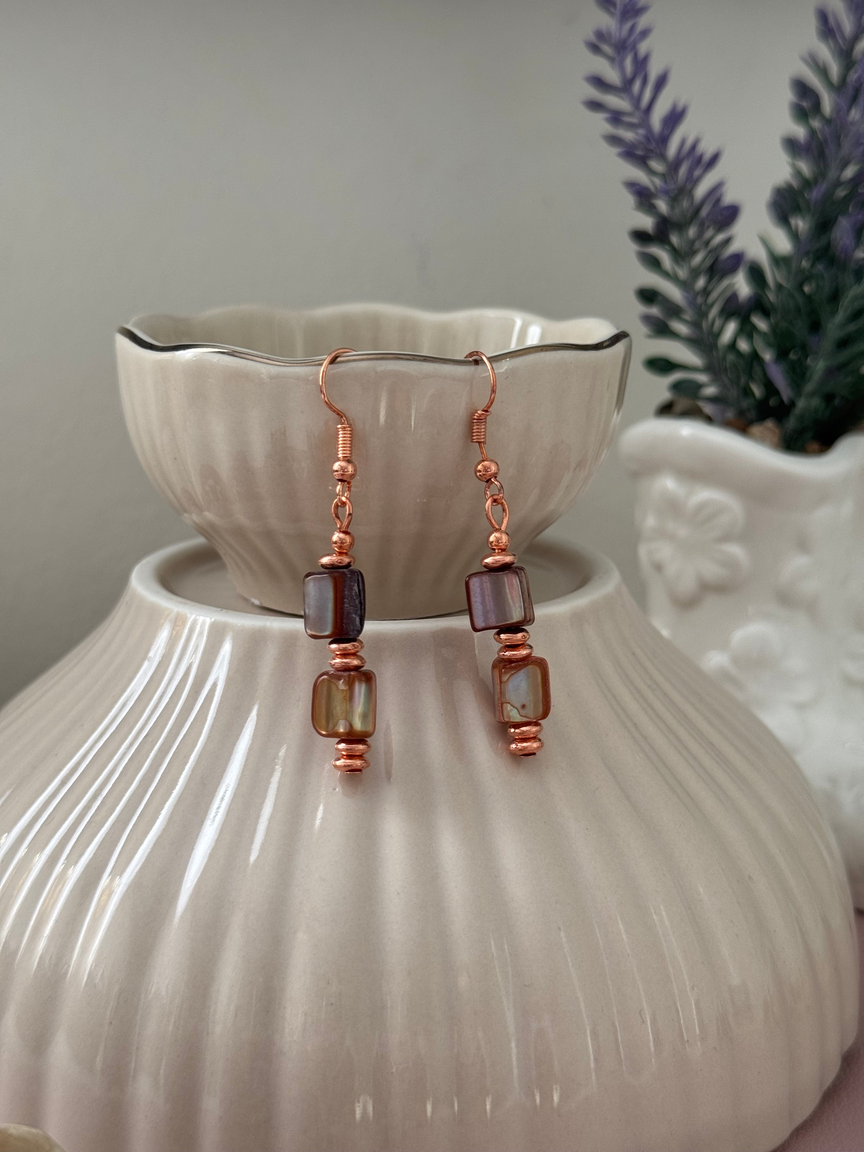Kolczyki Velvet Pearl – Copper Drop