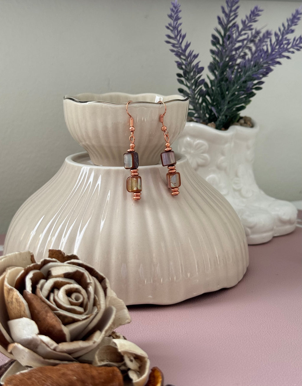 Kolczyki Velvet Pearl – Copper Drop