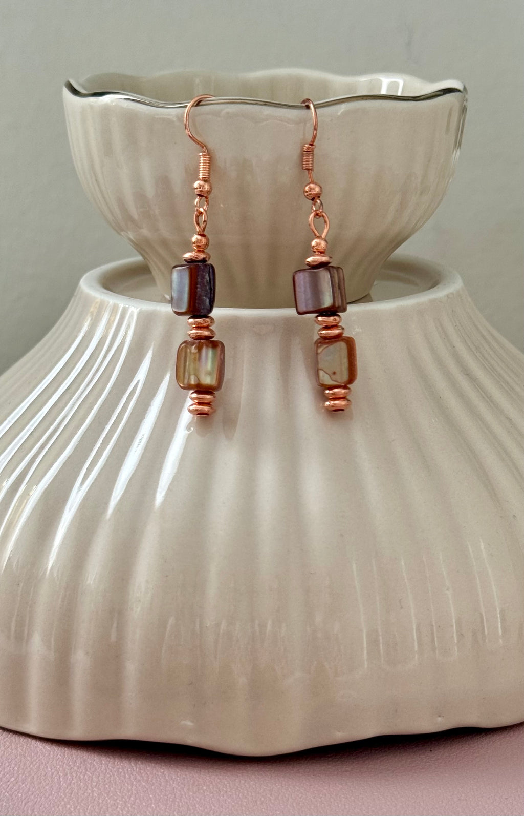 Kolczyki Velvet Pearl – Copper Drop