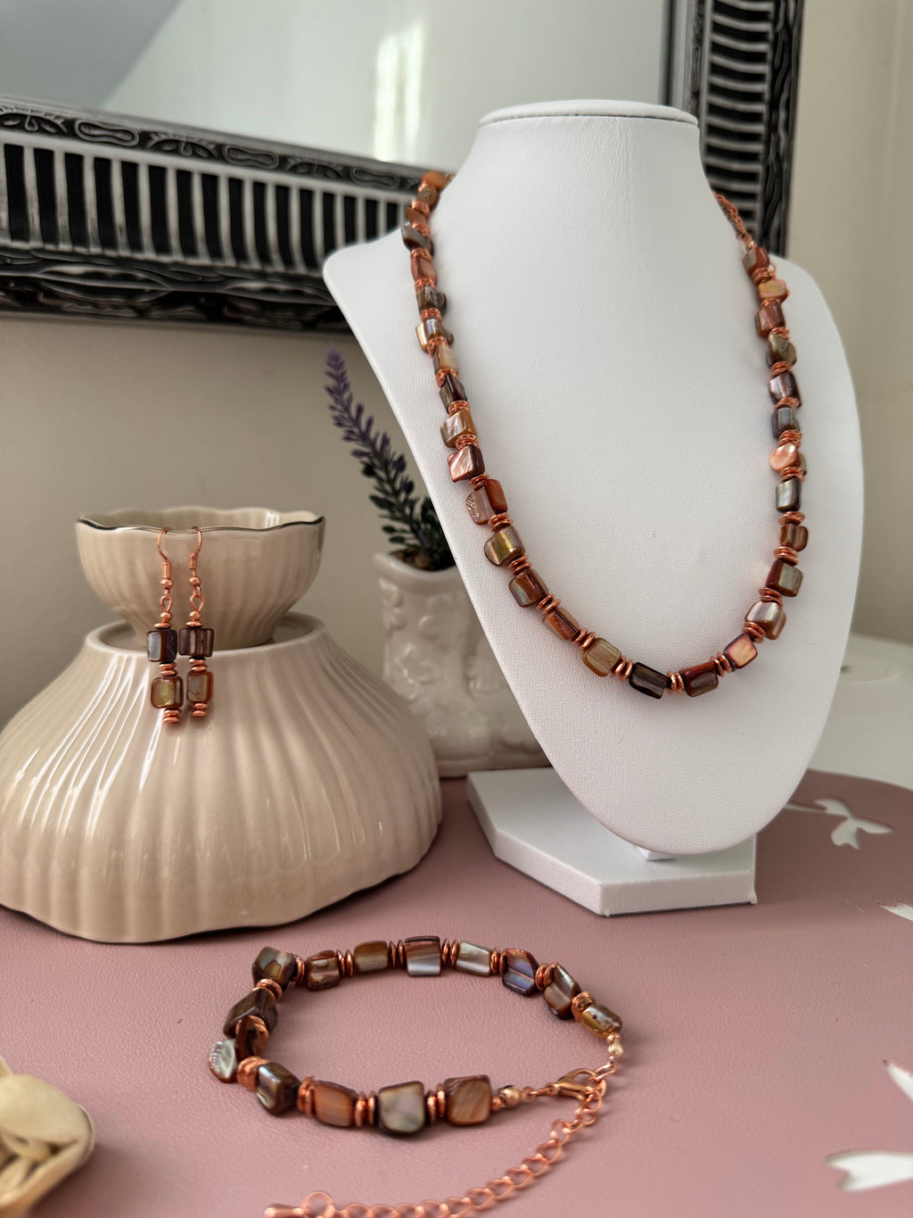 Kolczyki Velvet Pearl – Copper Drop