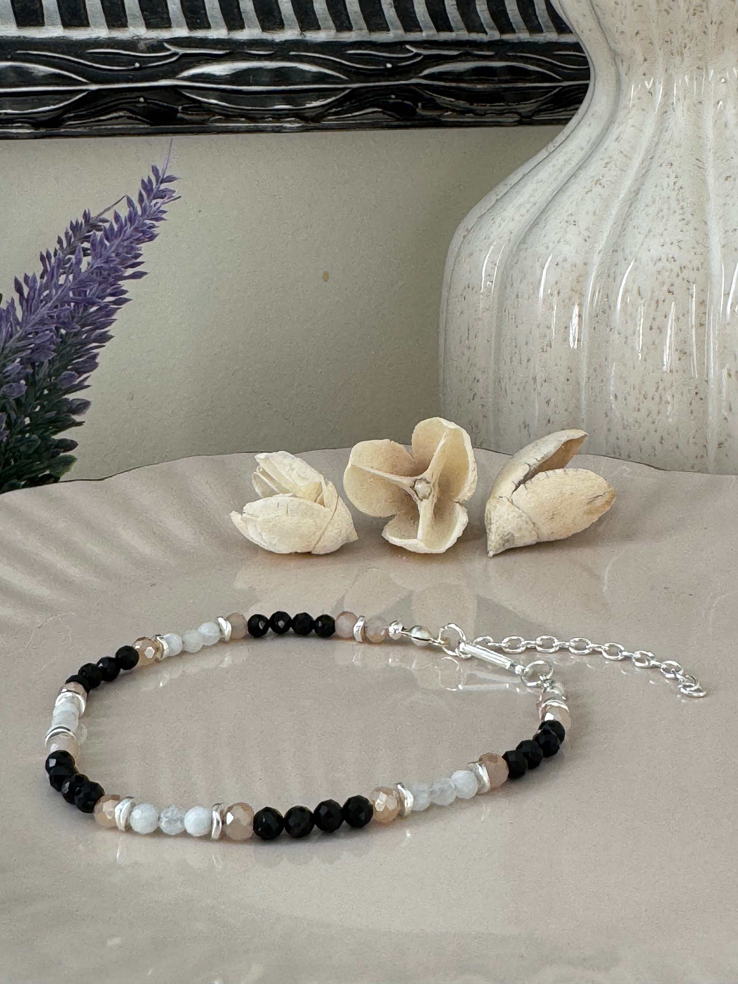 Bransoletka Eclipse No.05 – Moonstone & Tourmaline