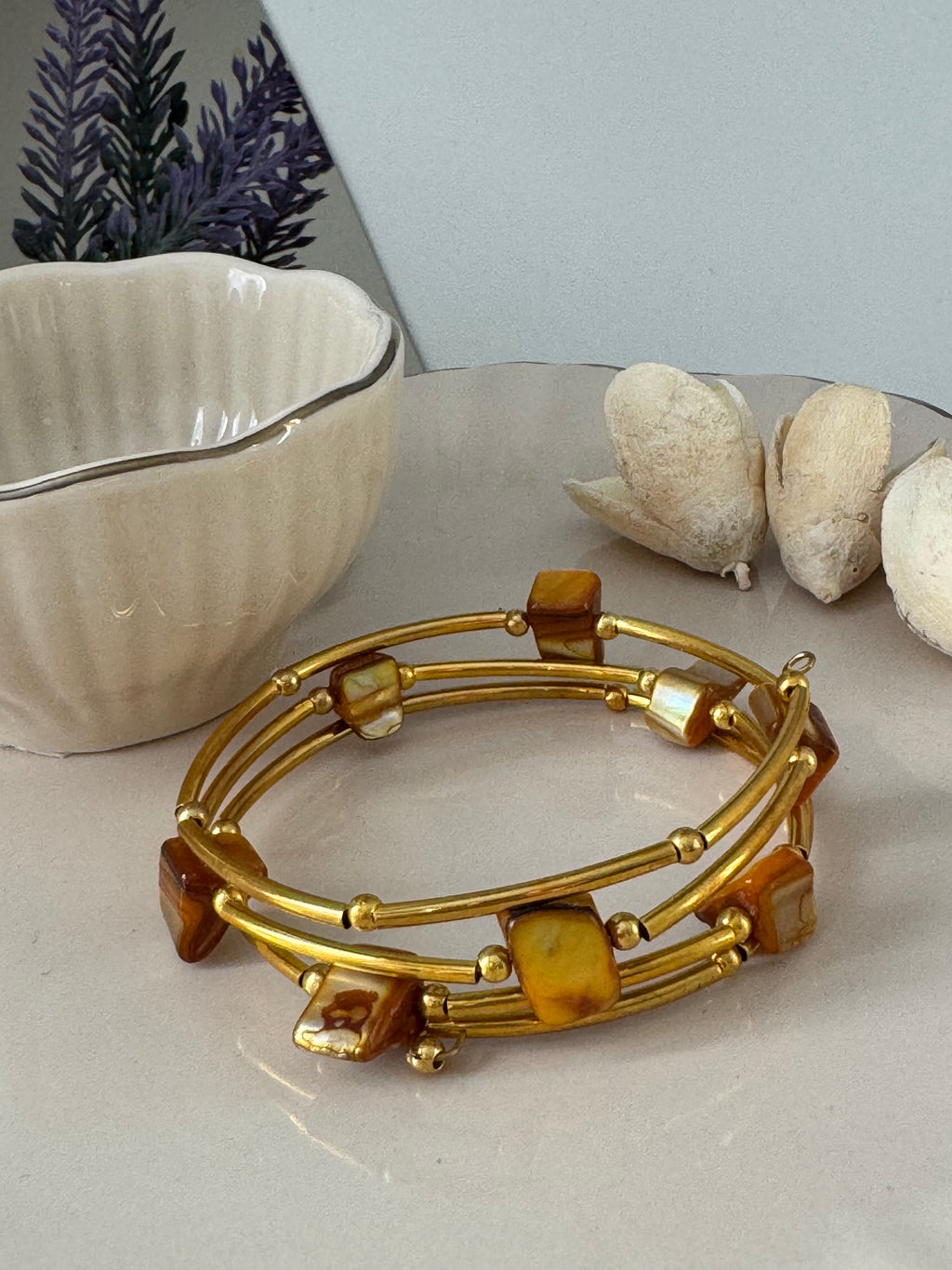 Bransoletka Metal Core No.04 – Warm Pearl Gold