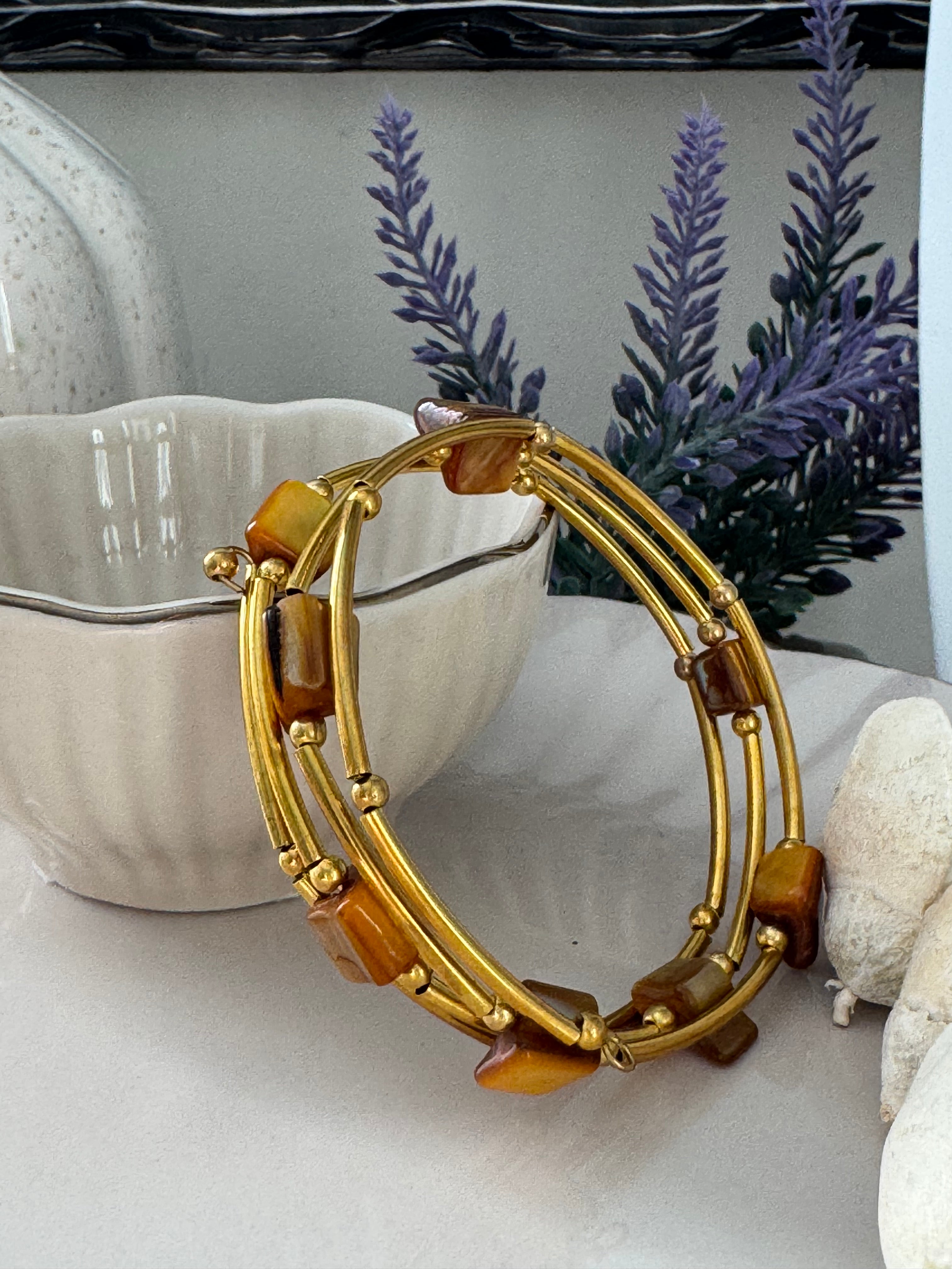 Bransoletka Metal Core No.04 – Warm Pearl Gold