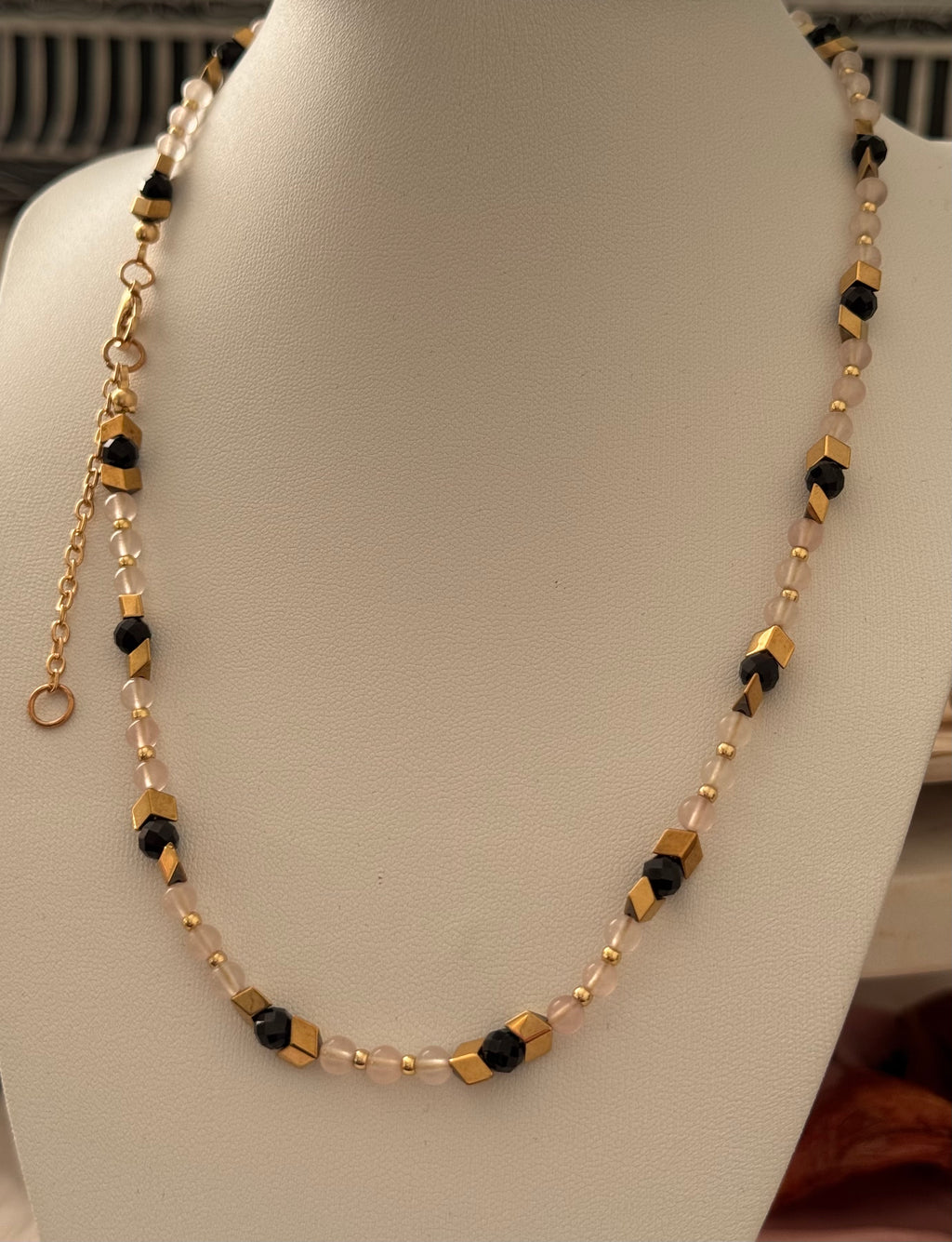 Naszyjnik Eclipse No.03 – Rose Quartz & Black Tourmaline