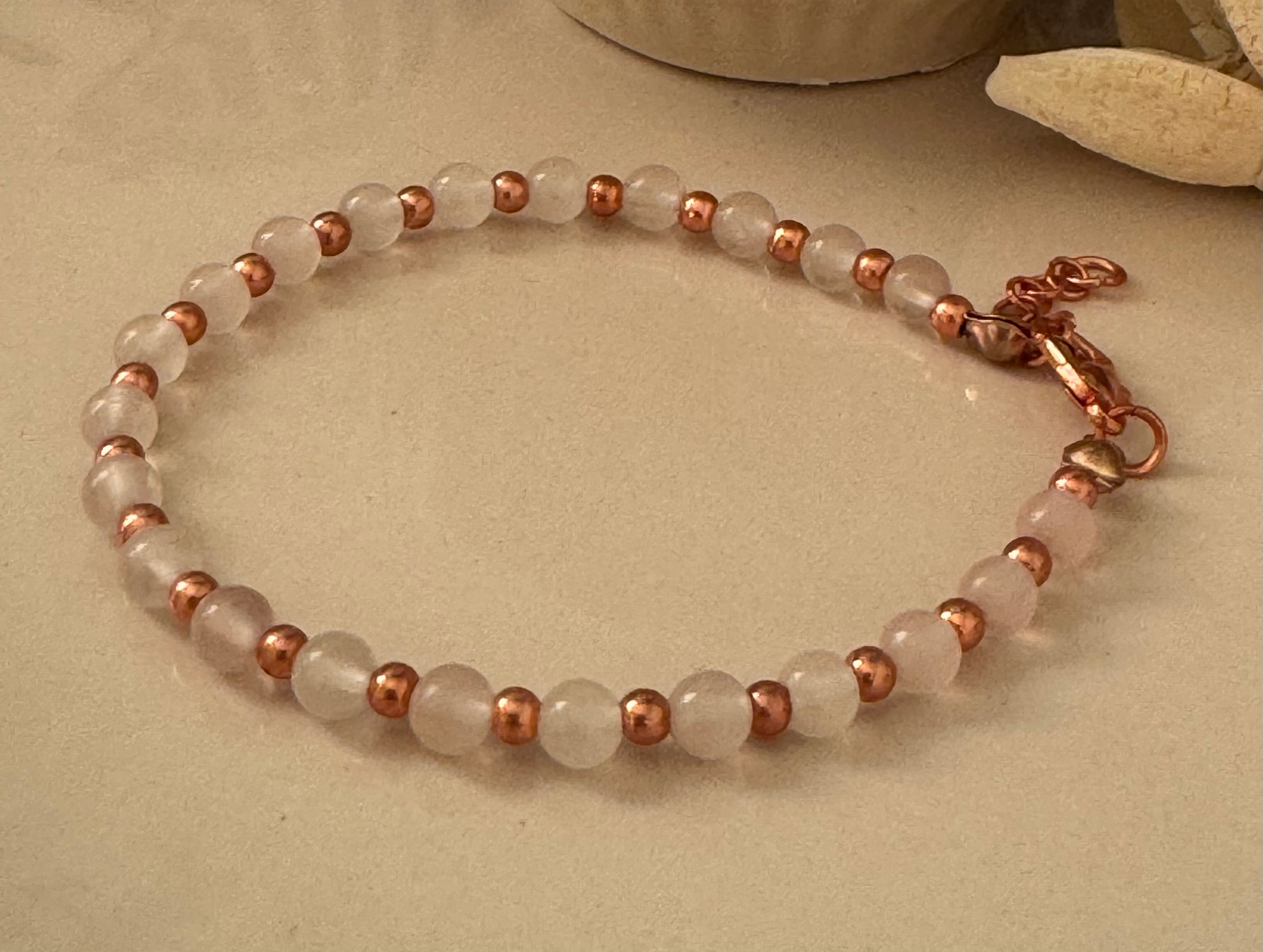 Bransoletka Eclipse No.02 – Kwarc Różowy & Rose Gold