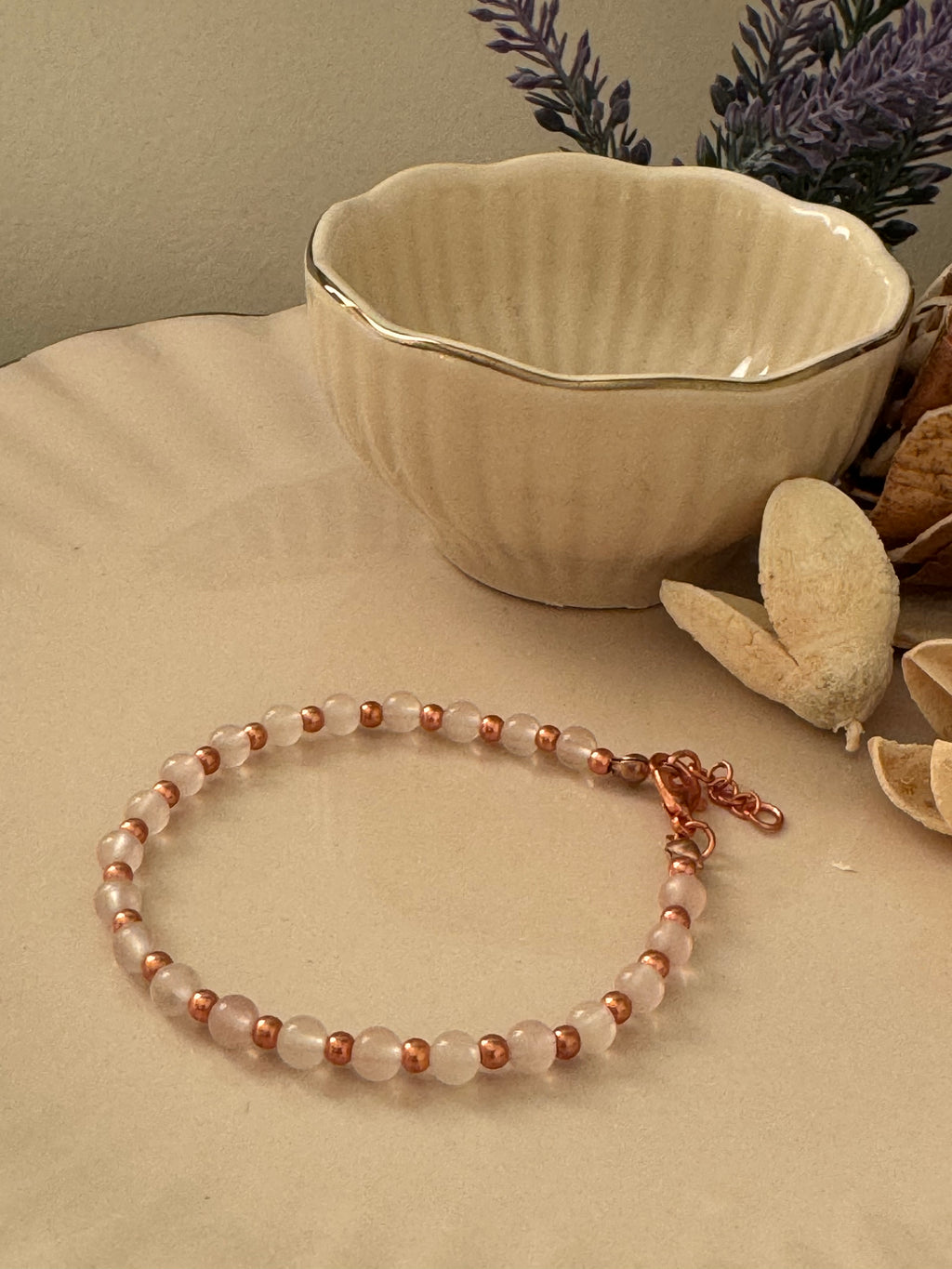 Bransoletka Eclipse No.02 – Kwarc Różowy & Rose Gold