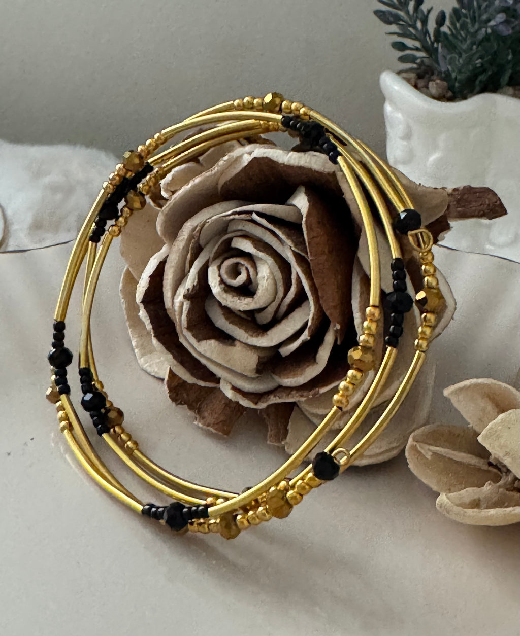 Bransoletka Metal Core No.8 Gold & Black