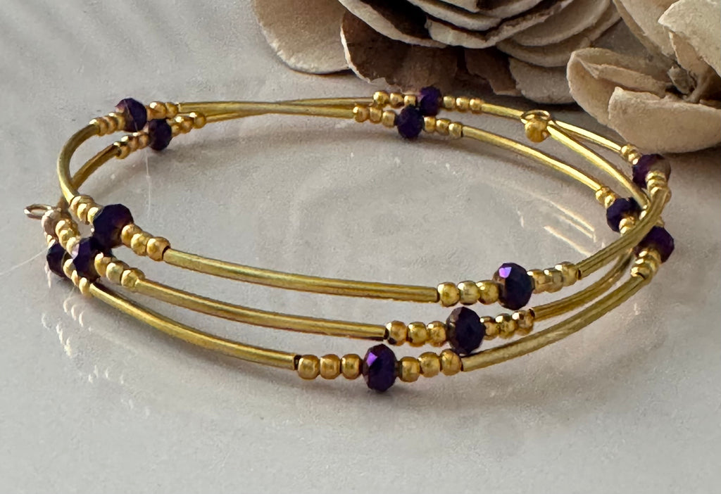 Bransoletka Metal Core No.9 Gold & Violet