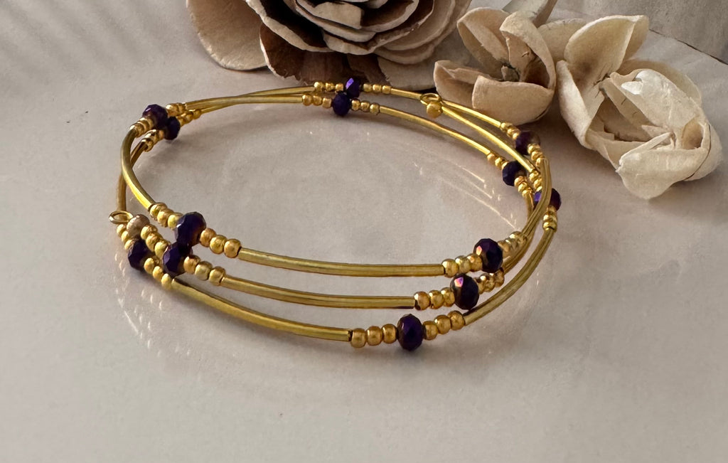 Bransoletka Metal Core No.9 Gold & Violet