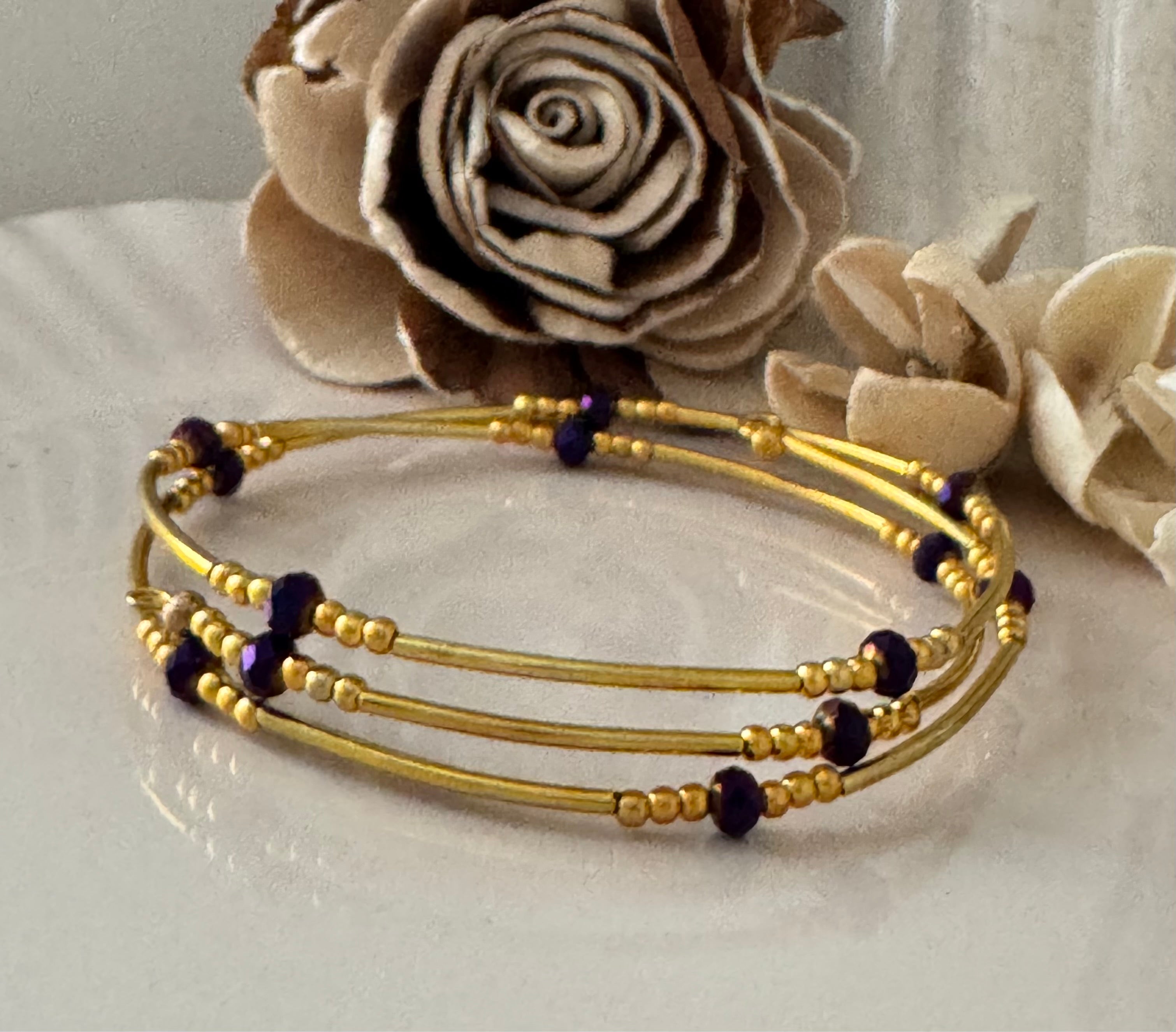 Bransoletka Metal Core No.9 Gold & Violet