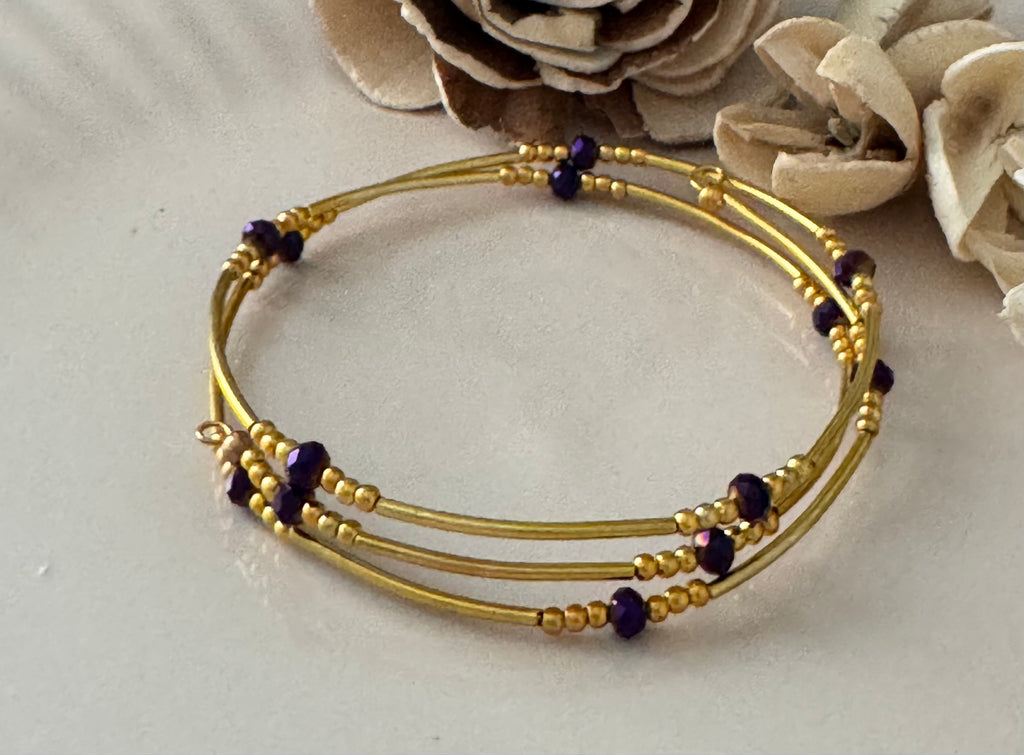 Bransoletka Metal Core No.9 Gold & Violet