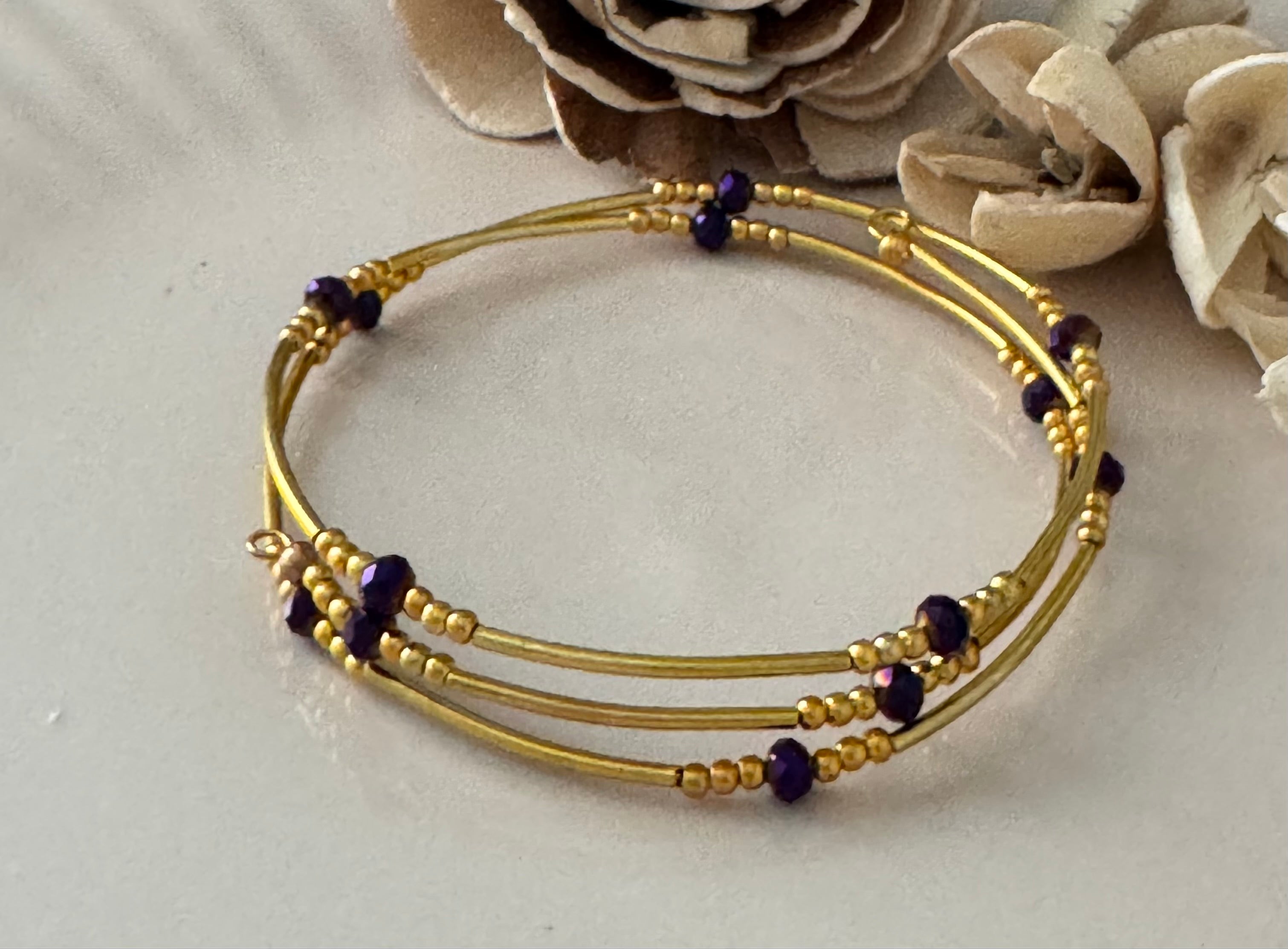 Bransoletka Metal Core No.9 Gold & Violet