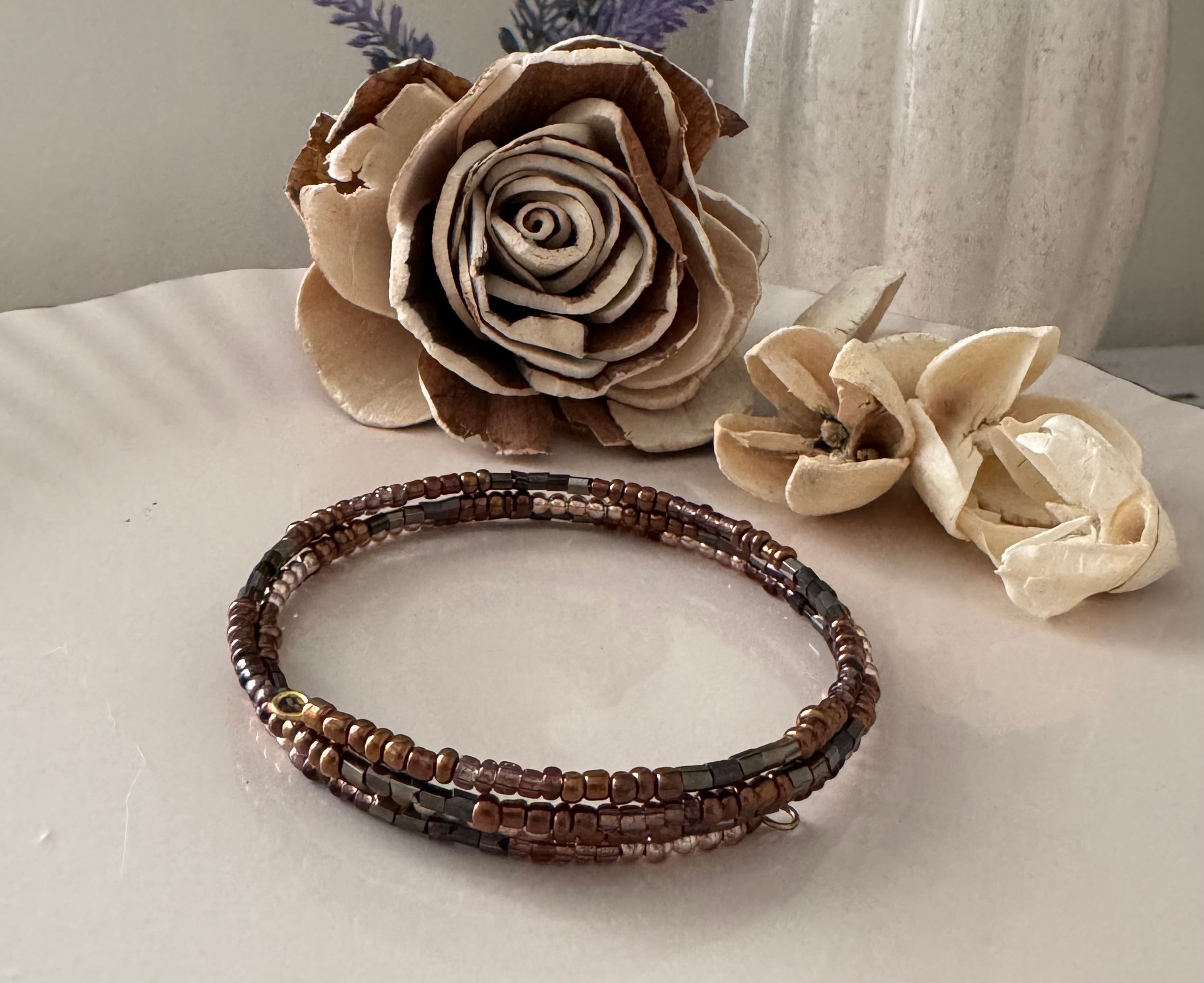 Bransoletka Whisper Collection No.06 – odcienie brązu i grafitu