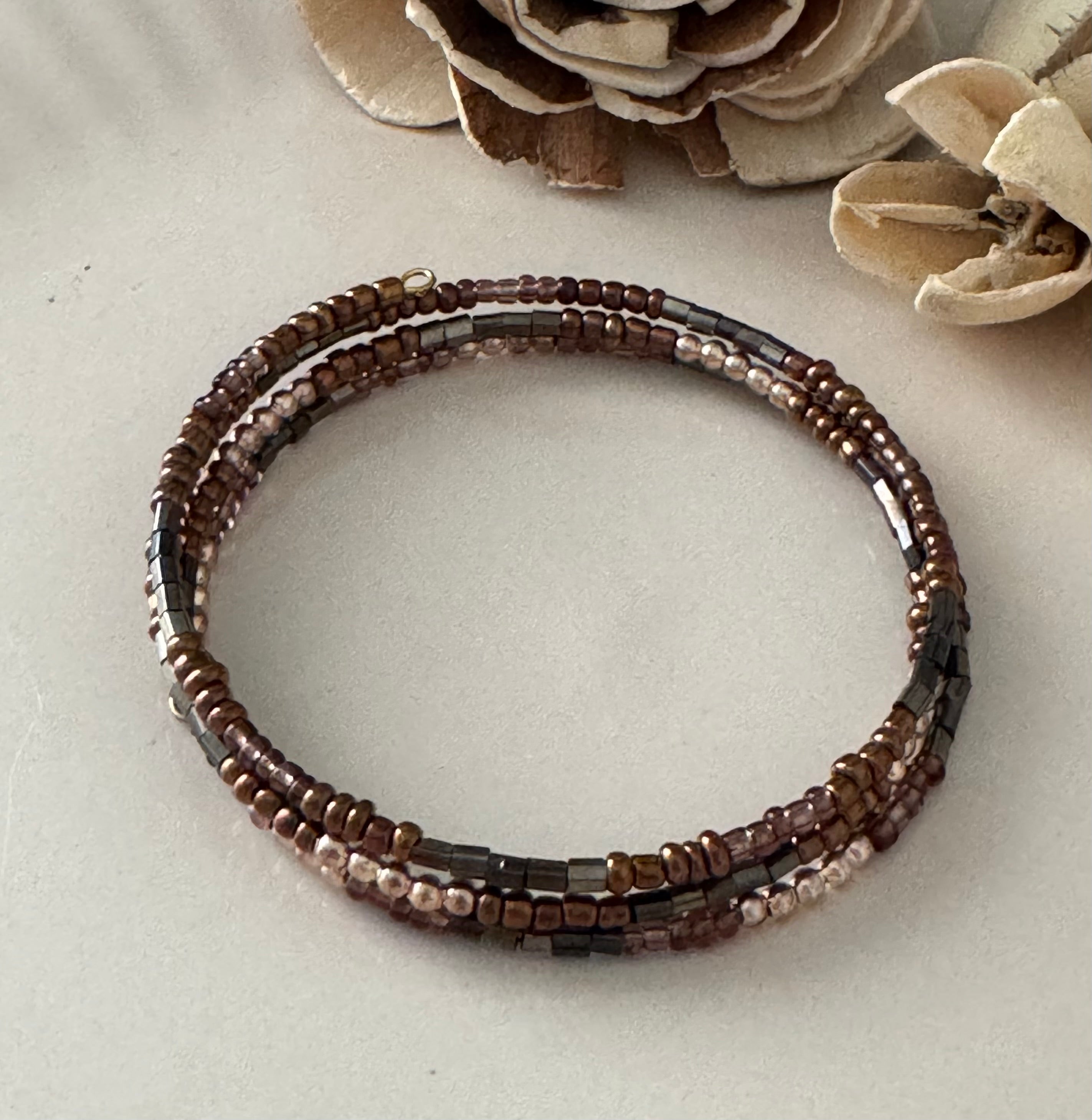 Bransoletka Whisper Collection No.06 – odcienie brązu i grafitu