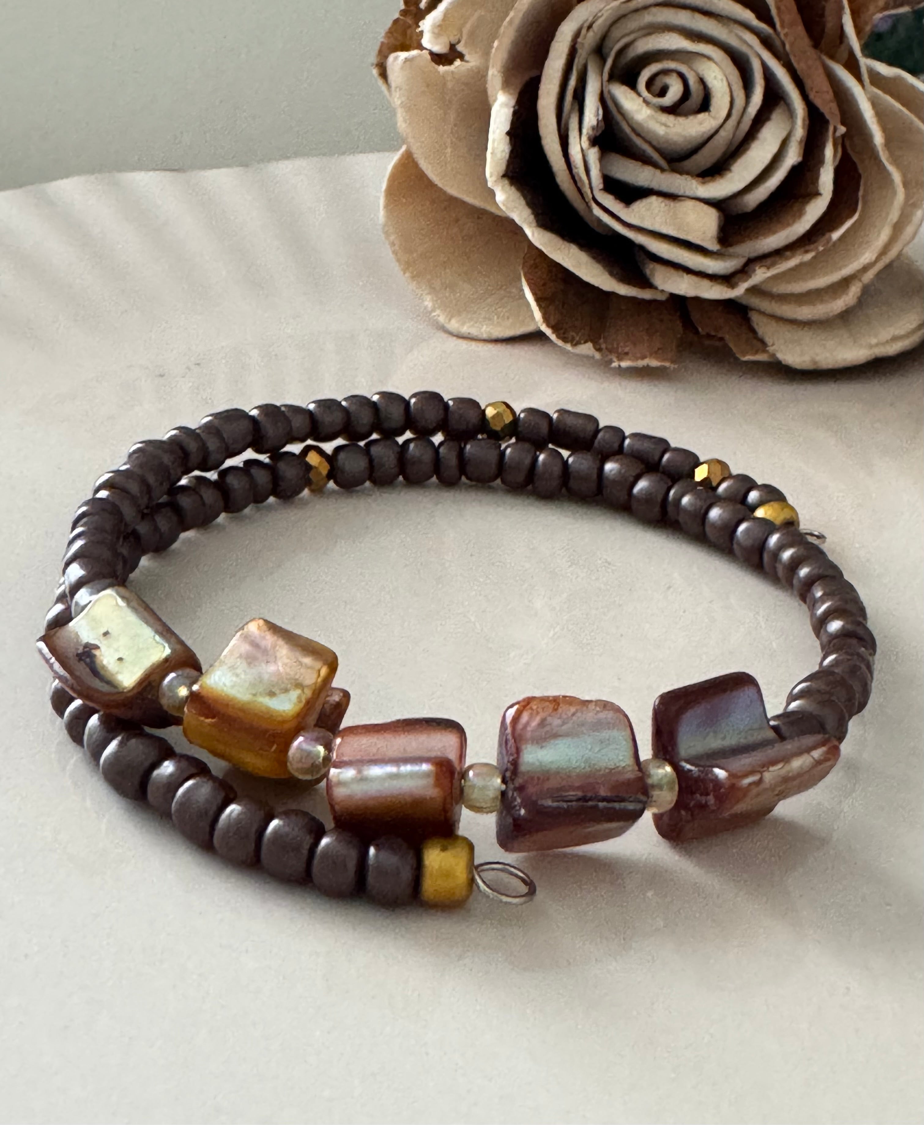 Bransoletka Whisper Collection No.09  x Velvet Pearl – Earth Pearl Glow