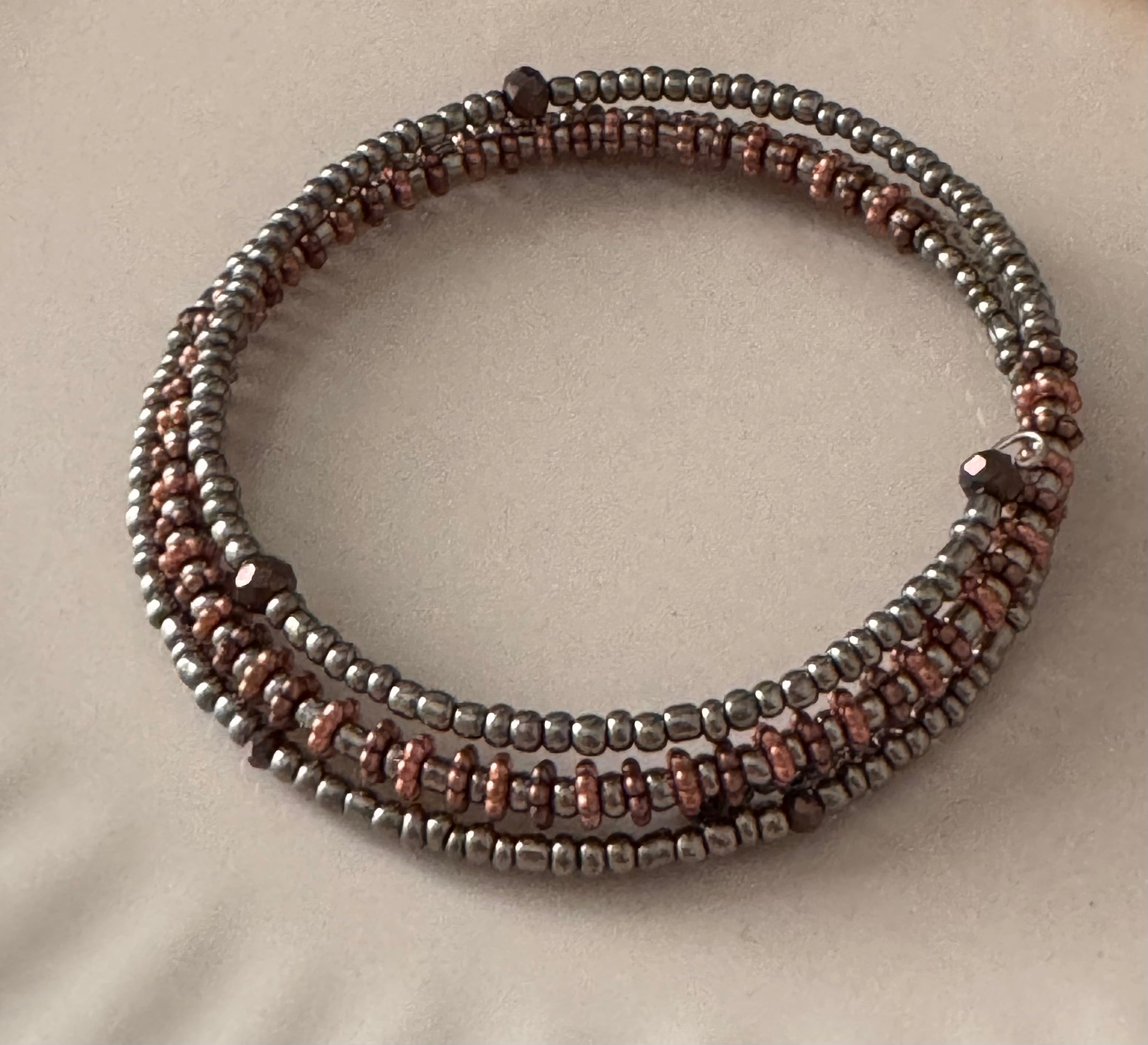 Bransoletka Whisper Collection No.17 – szarość & miedź