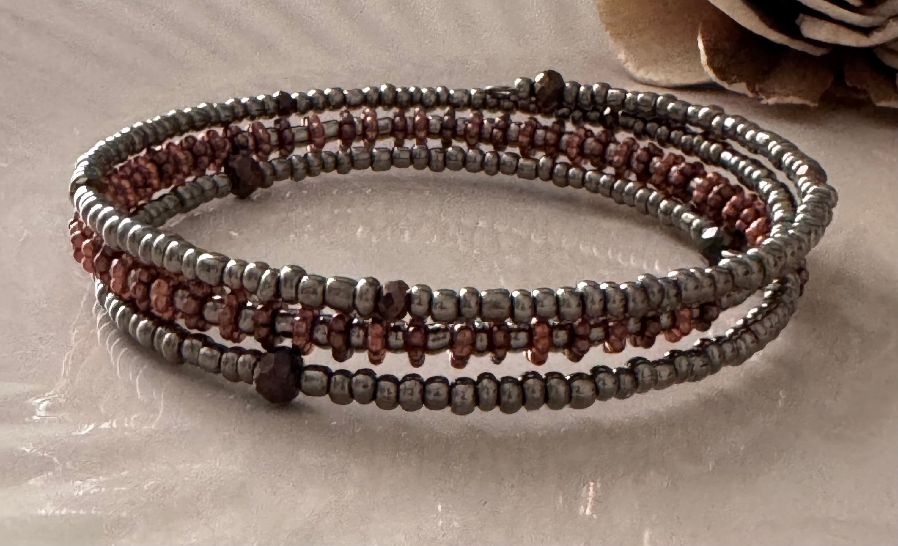 Bransoletka Whisper Collection No.17 – szarość & miedź