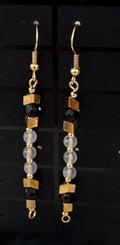 Kolczyki Eclipse No.03 – Rose Quartz & Black Tourmaline