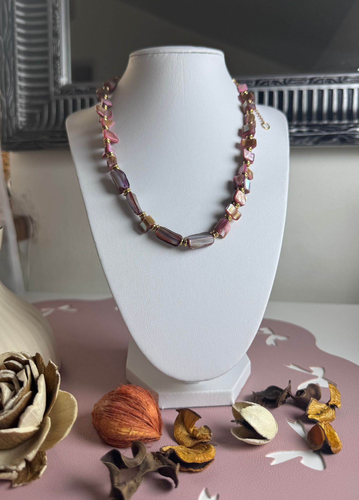 Naszyjnik Velvet Pearl – Soft Pink